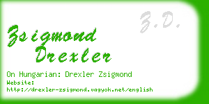 zsigmond drexler business card